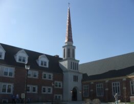 new copper installed on church spire