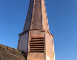 Project was to fabricate and install a custom copper steeple