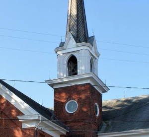 Project included the structural repair and the saving of the church steeple