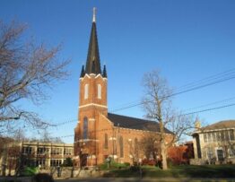 Steeple project included installing faux slate roof and gold finish for crosses