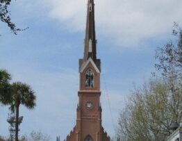 Steeplejacks repairing copper steeple