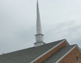 Project was to paint and repair steeple