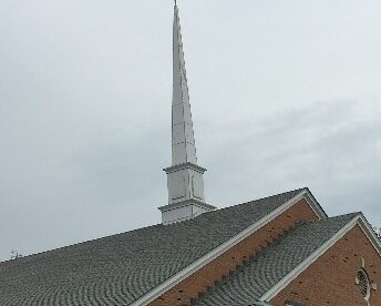 Project was to paint and repair steeple