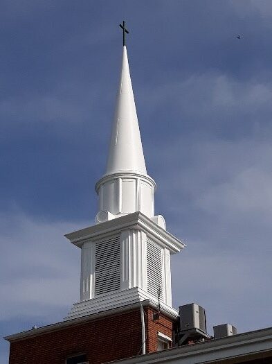 Painting Church Steeple - Westchester, IL - Inspired Heights